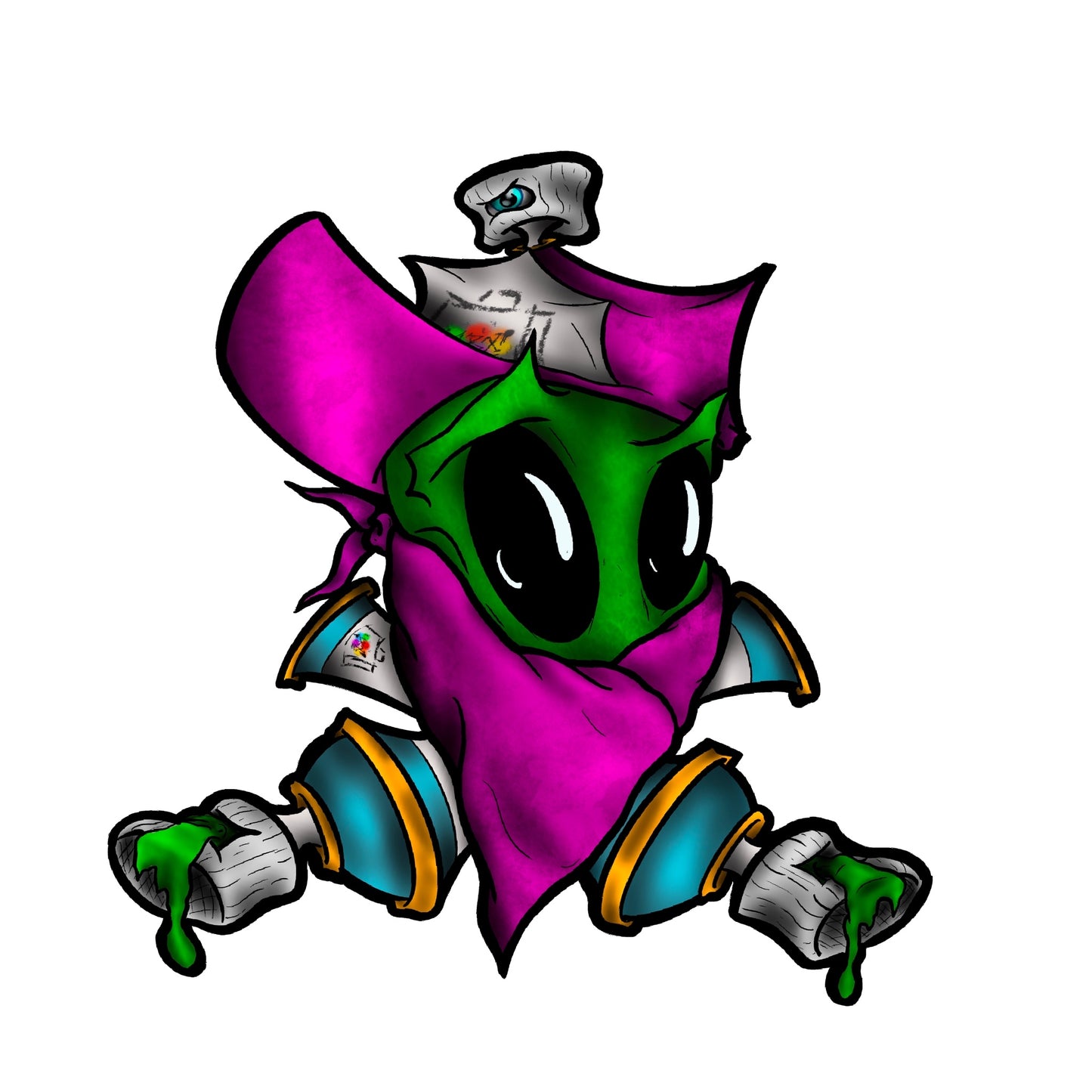 Alien Bomber Sticker