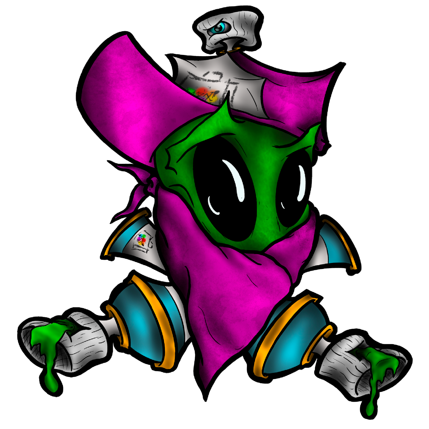 Alien Bomber Sticker